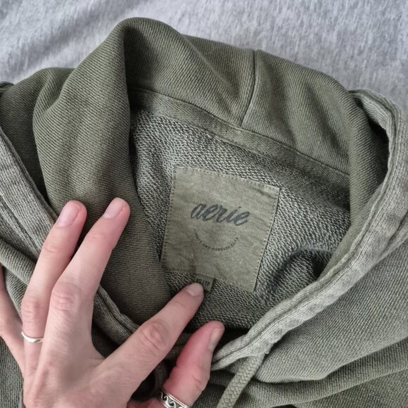 AERIE green hoodie - Picture 4 of 4